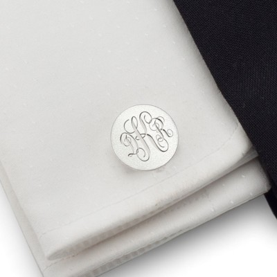Spinki do koszuli z monogramem na srebrze | srebro 925 | ZD.135